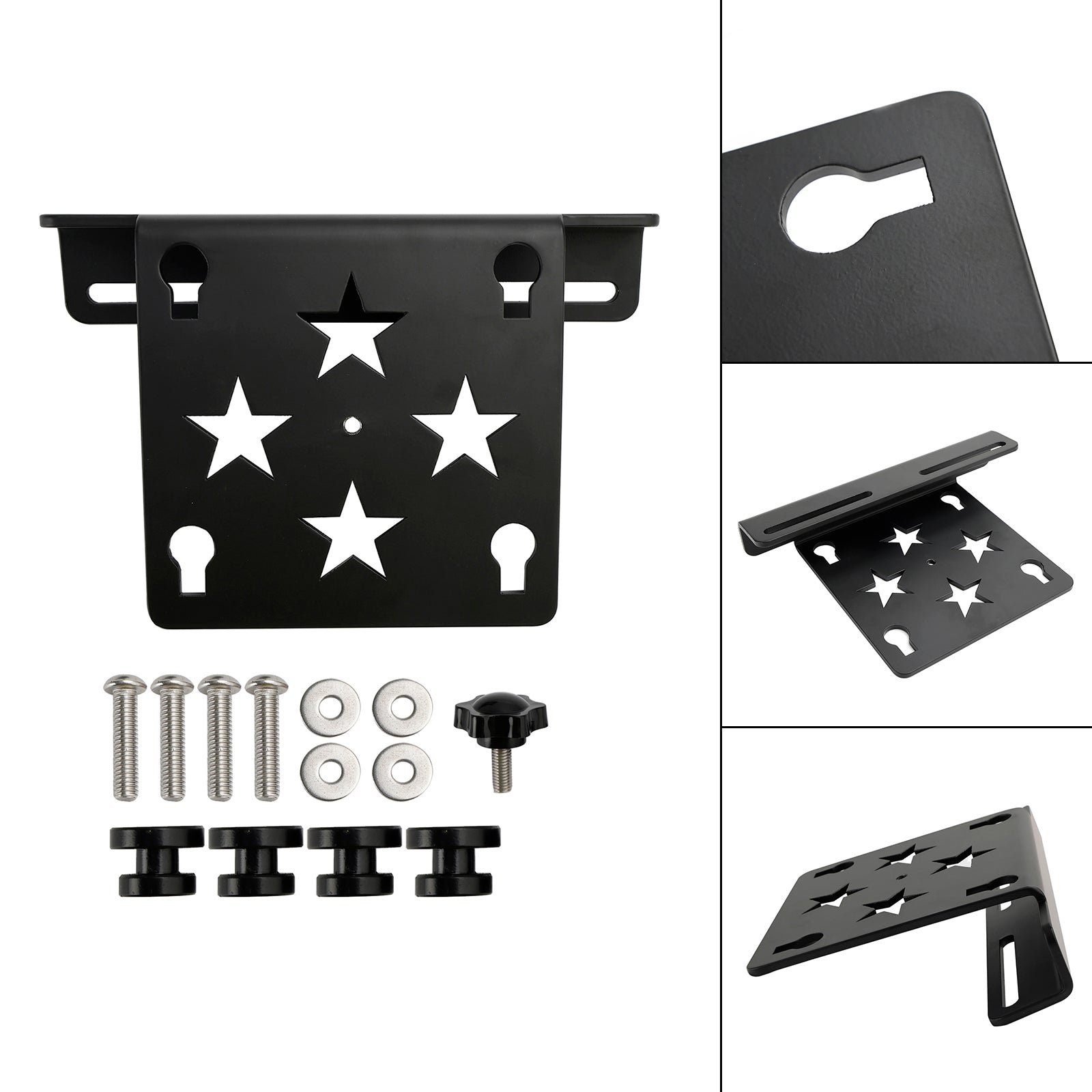 Saddlebag Bracket Universal Quick Release Mounting Holder Black For Motorcycle