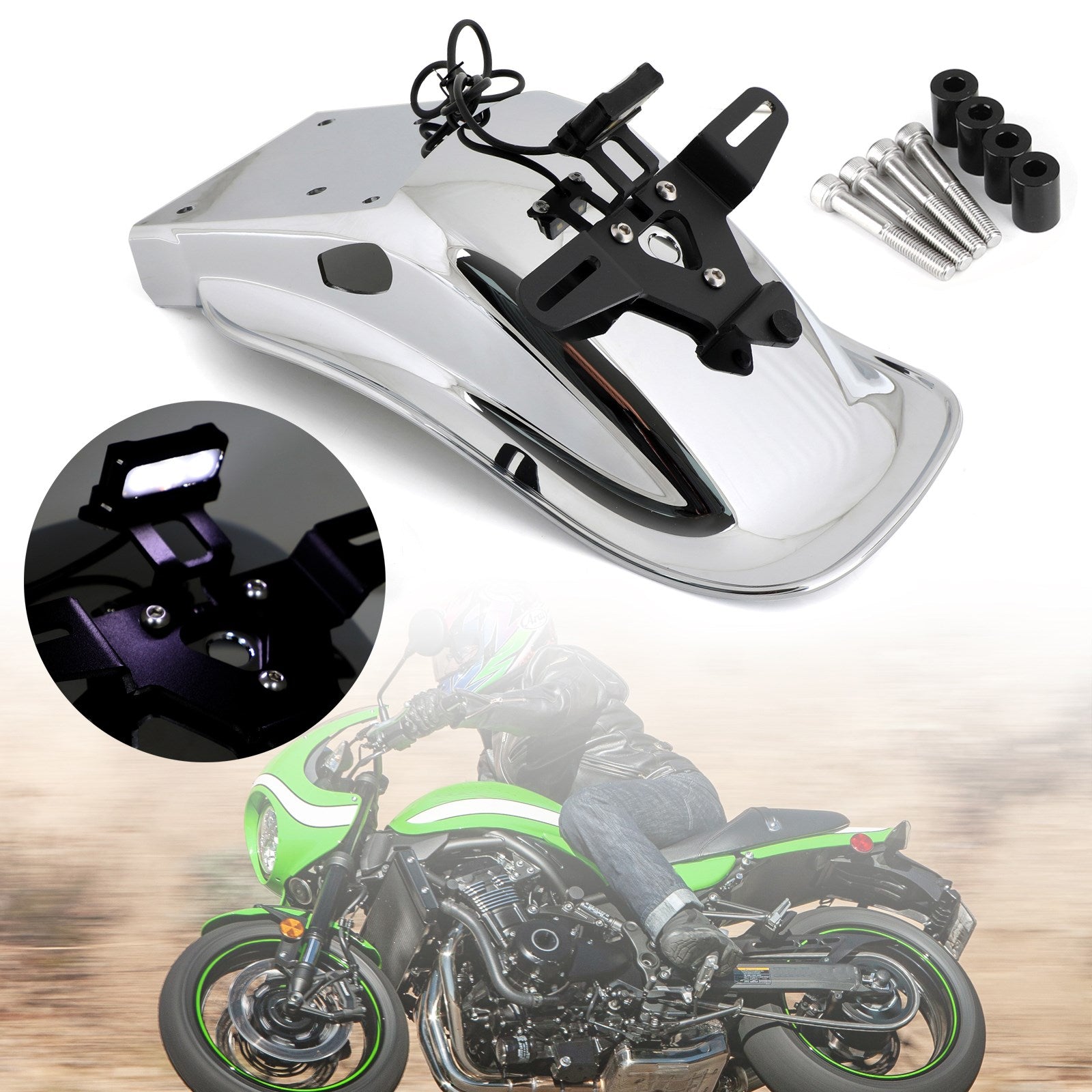 Motorrad Kotflügel Hinten Kotflügel Für Kawasaki Z900 RS Z900RS Cafe 18-22 Chrom