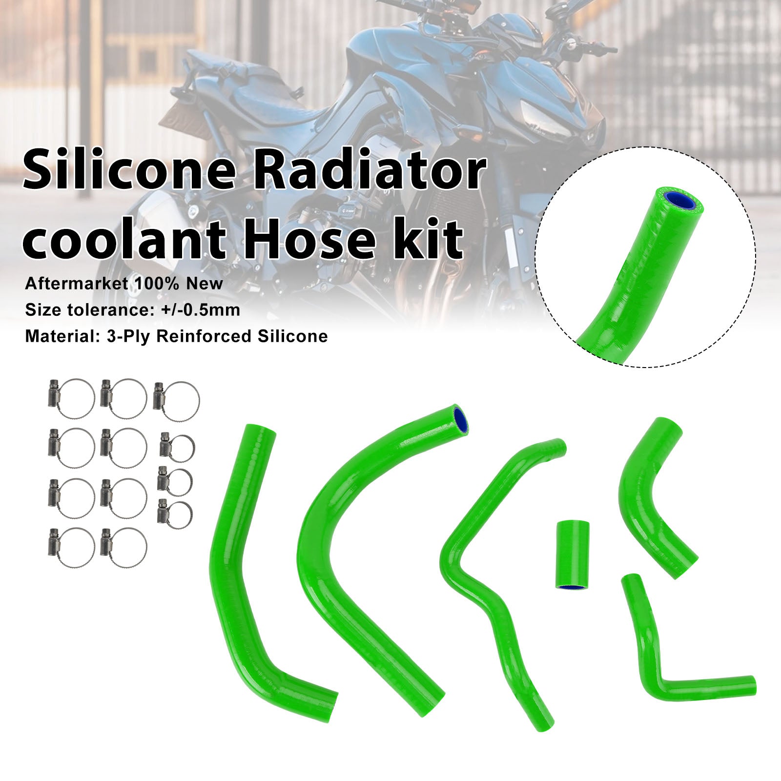 Kawasaki Z1000 Z1000SX Z1100 Silicone Radiator coolant Hose kit