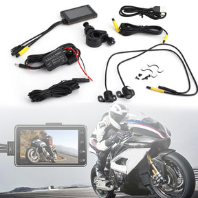 Motorrad-DVR-Videorecorder + 1080P Full HD-Frontkamera und Rückfahrkamera