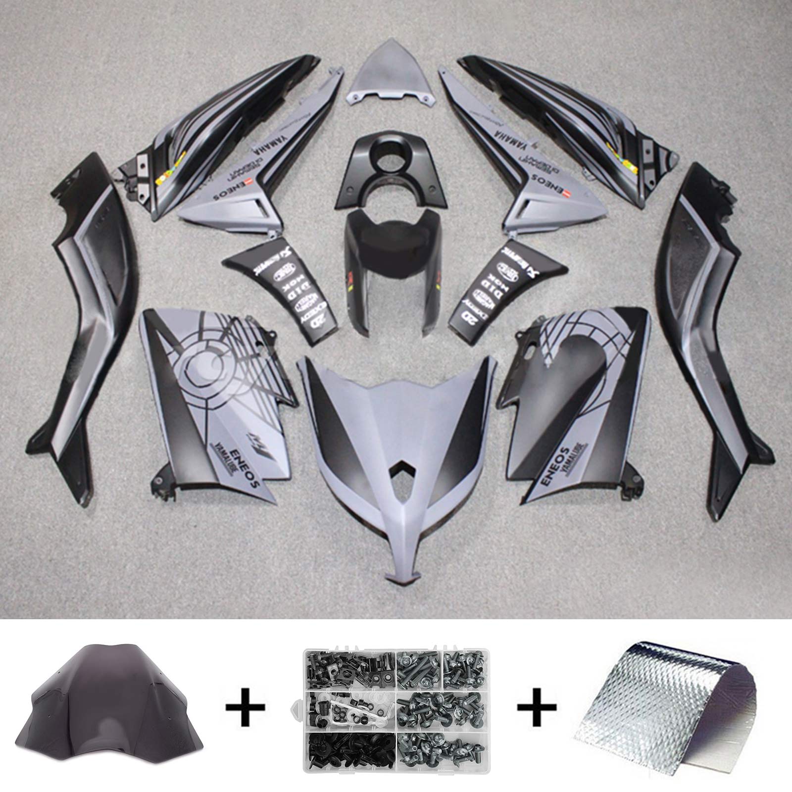 Amotopart 2012-2014 T-Max TMAX530 Yamaha Matte Black&Grey Fairing Kit