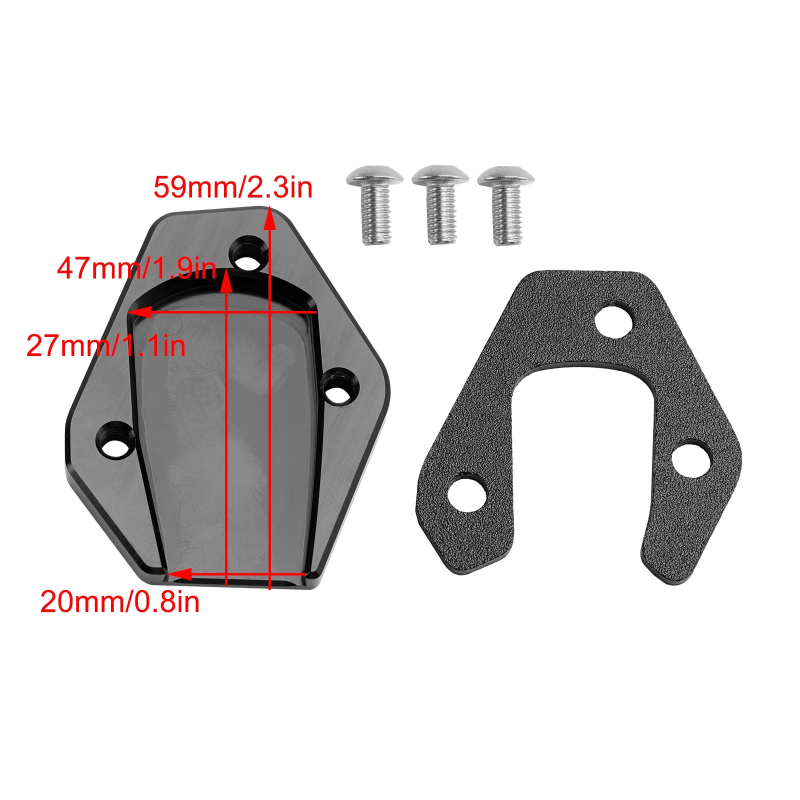 HONDA GROM 125 MSX125 13-24 MONKEY 125 18-24 Kickstand Enlarge Plate Pad