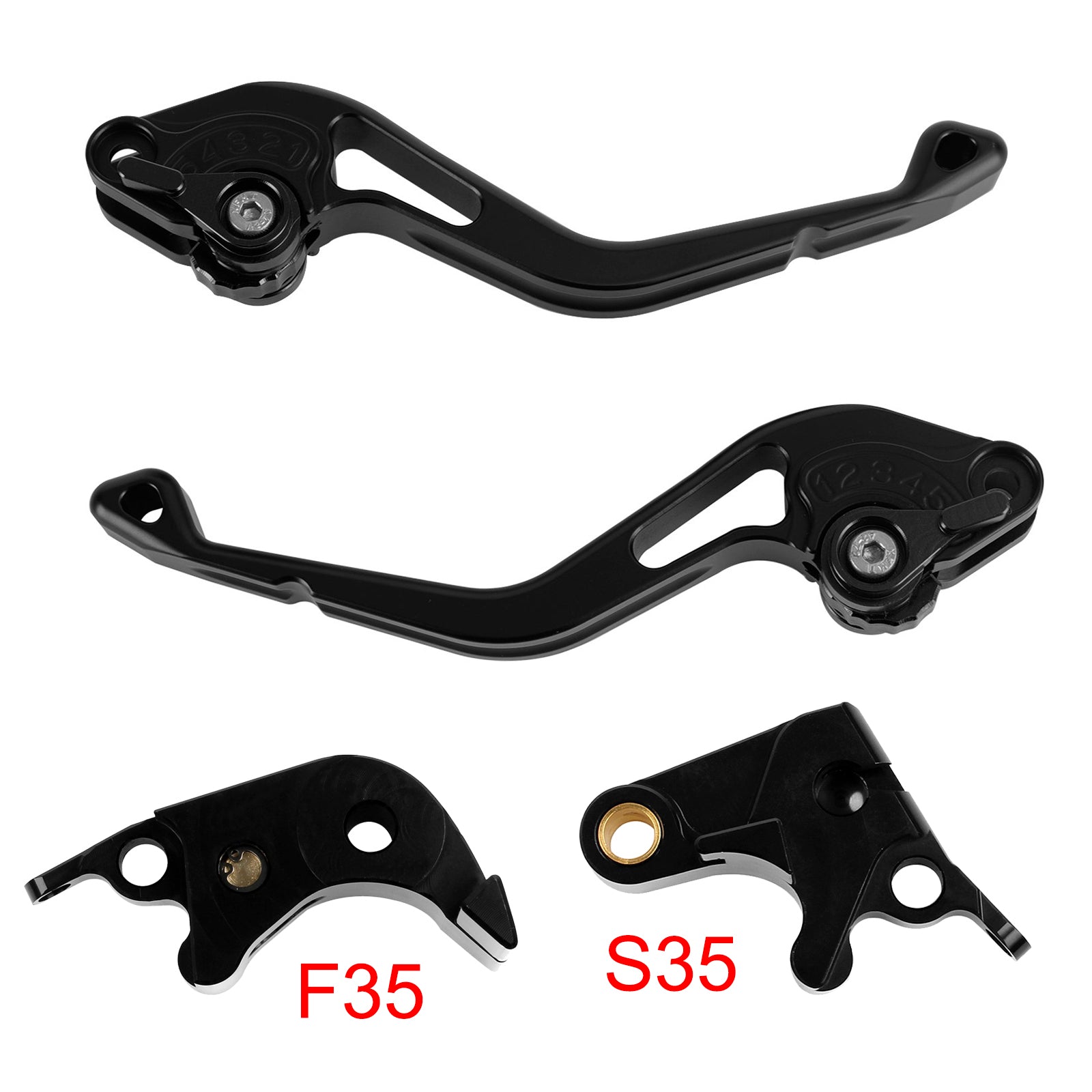 05-06 Sort Suzuki GSXR600 06-10 GSXR1000 NY kortkoblingsbremsehåndtag