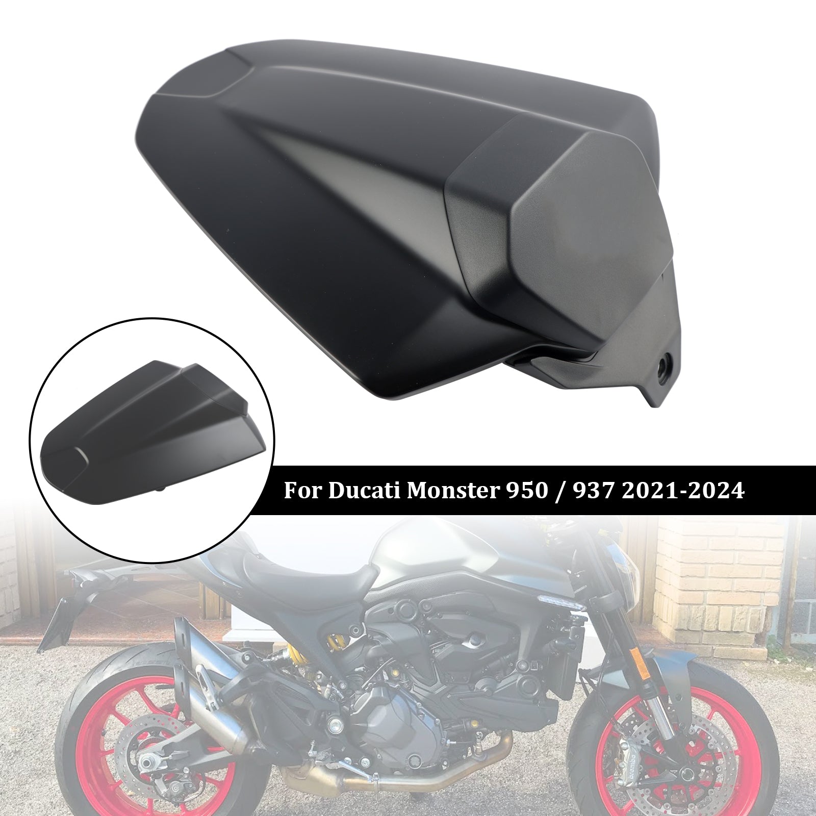 21-24 Ducati Monster 950 937 Housse de siège arrière Capot de carénage