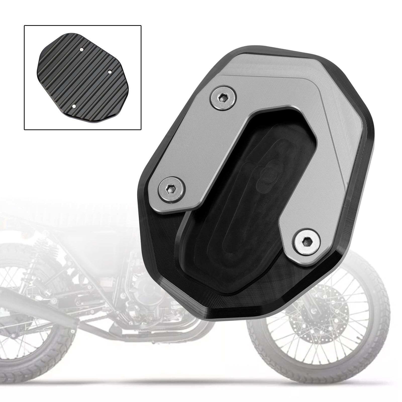 15-20 Ducati Scrambler 400/800/1100 Kickstand Enlarge Plate Pad