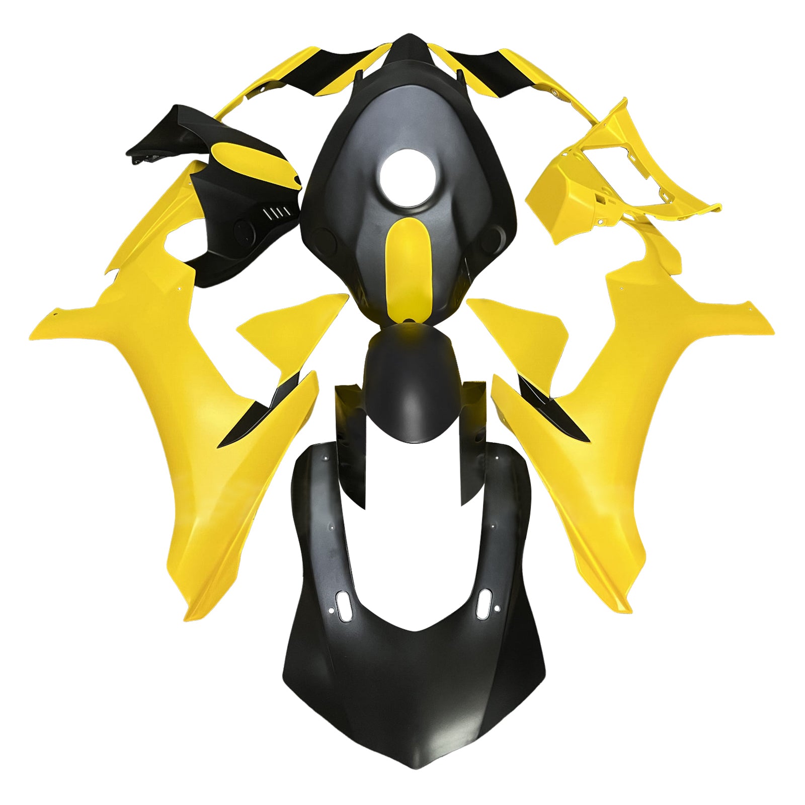 Amotopart 2015-2019 Yamaha  YZF-R1 Yellow & Black Fairing Kit
