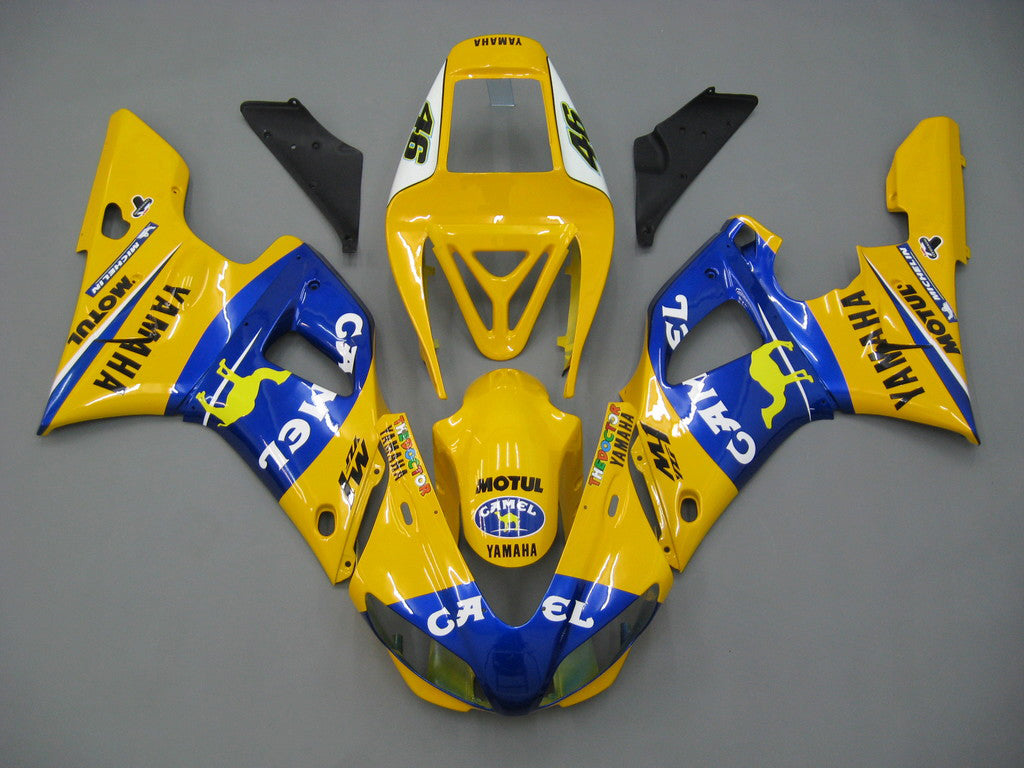 Amotopart 1998-1999 Yamaha YZF 1000 R1 Yellow&Blue Fairing Kit
