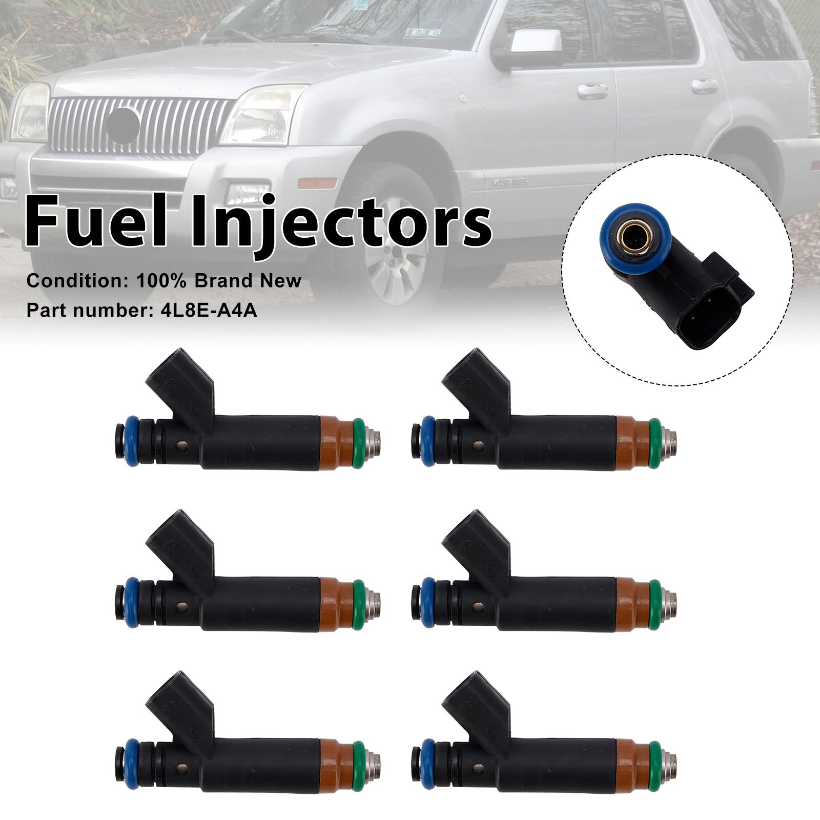 Mercury Mariner Ford Taurus Explorer 6PC 4L8E-A4A Fuel Injectors