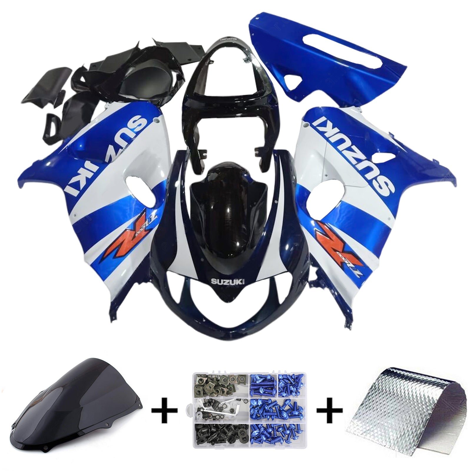 Amotopart 1998-2003 TL1000R Suzuki Blue&White Style1 Fairing Kit