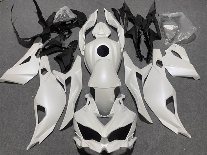 Amotopart 2019-2024 Kawasaki Ninja ZX25R ZX4R ZX4RR Kit de carenado blanco perla