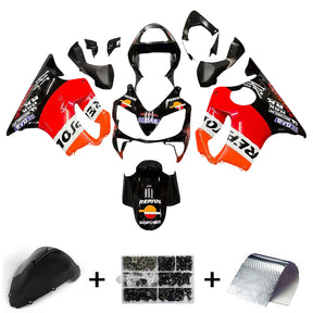 Amotopart 2001-2003 Honda CBR600 F4i Red&Orange Repjol Fairing Kit