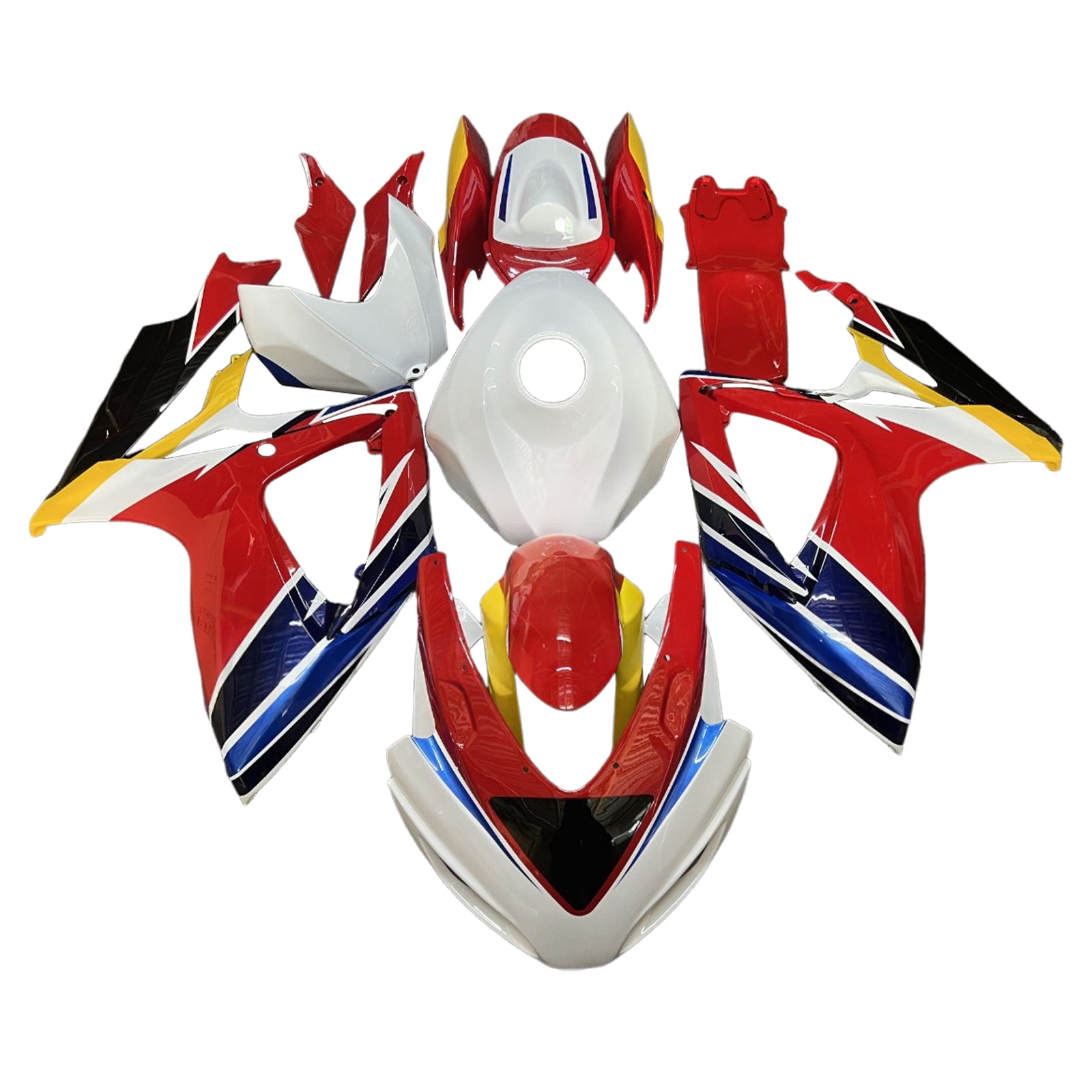 Amotopart 2006-2007 Suzuki GSXR 600/750 Red White Fairing Kit