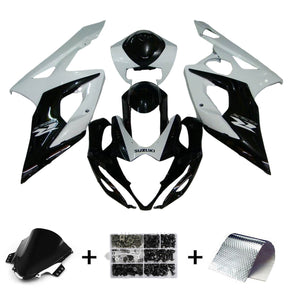 Amotopart 2005-2006 K5 GSXR1000 Suzuki Kit carena bianco e nero