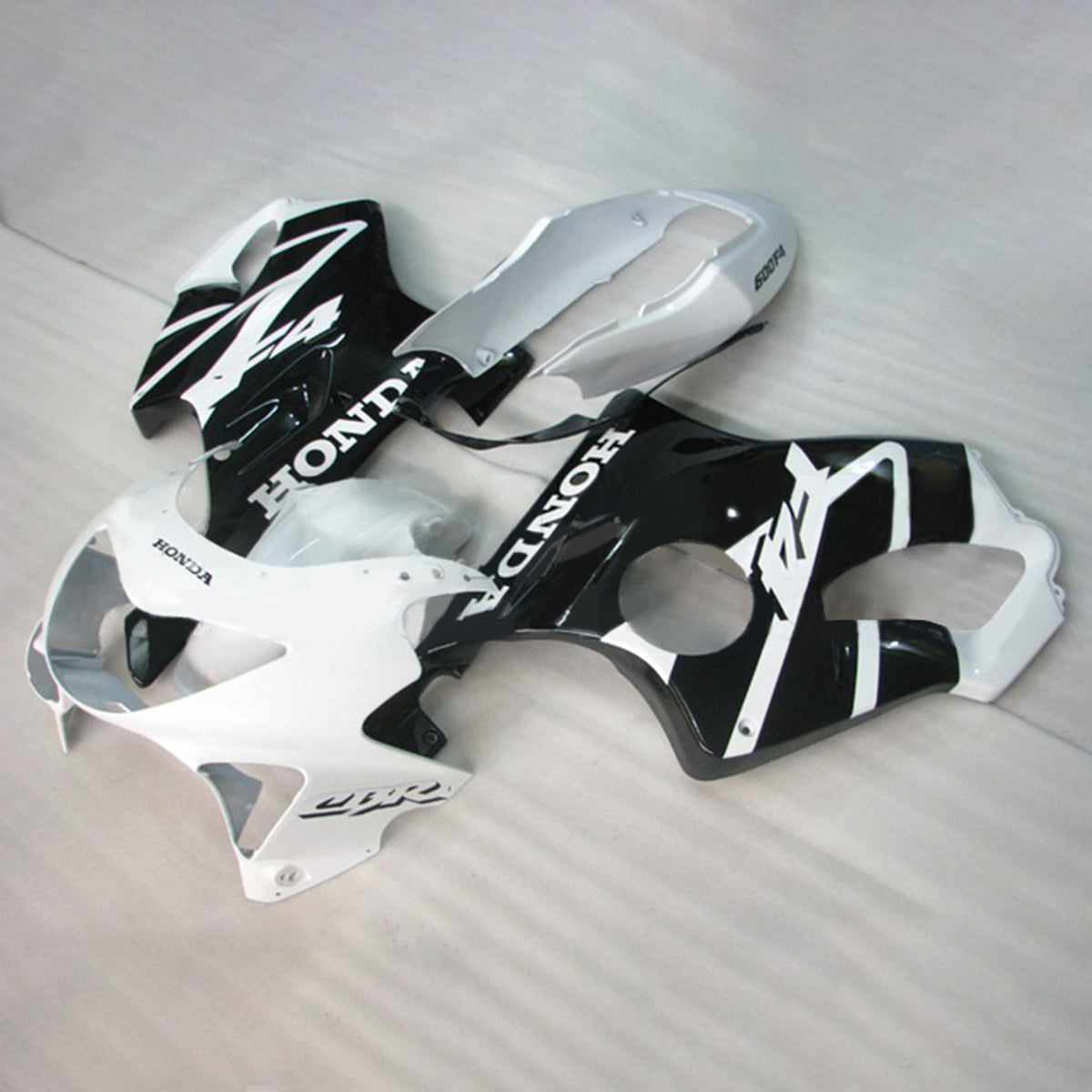 Amotopart 1999–2000 CBR600 F4 Honda Weiß-Schwarz-Verkleidungsset