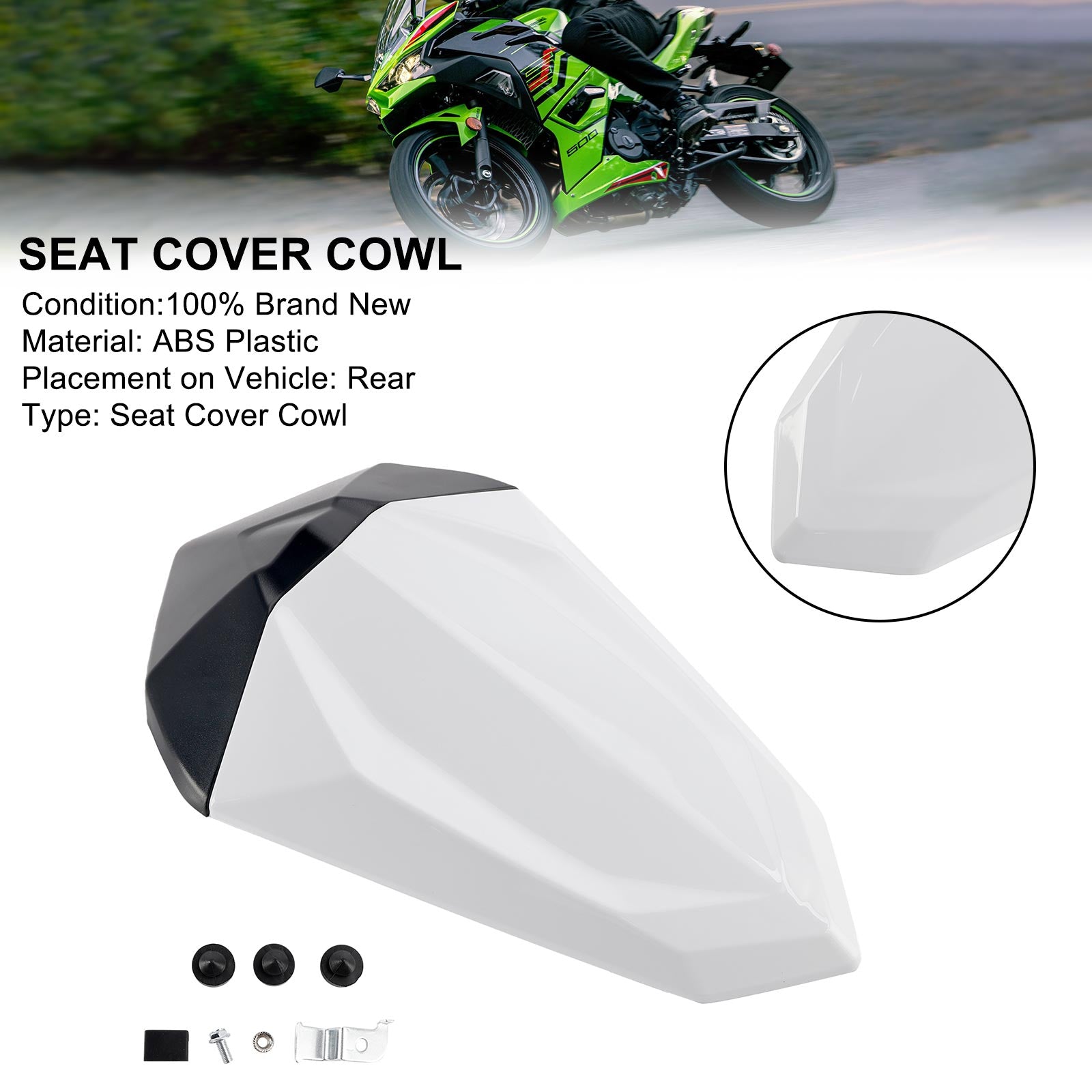 24-25 Kawasaki Ninja 500 EX500R Z500 Tail Rear Seat Fairing Cowl