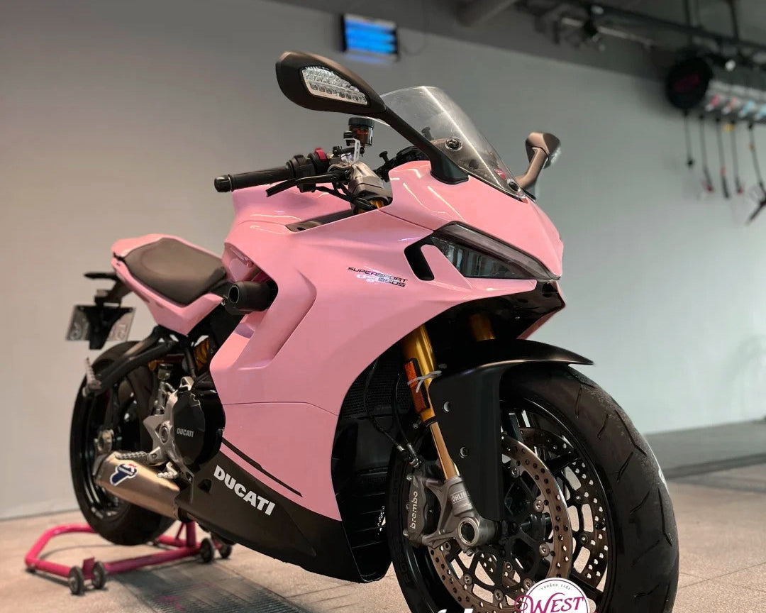 Amotopart 2021-2024 Ducati Supersport 950 / 950S Schwarz-Pink-Verkleidungssatz