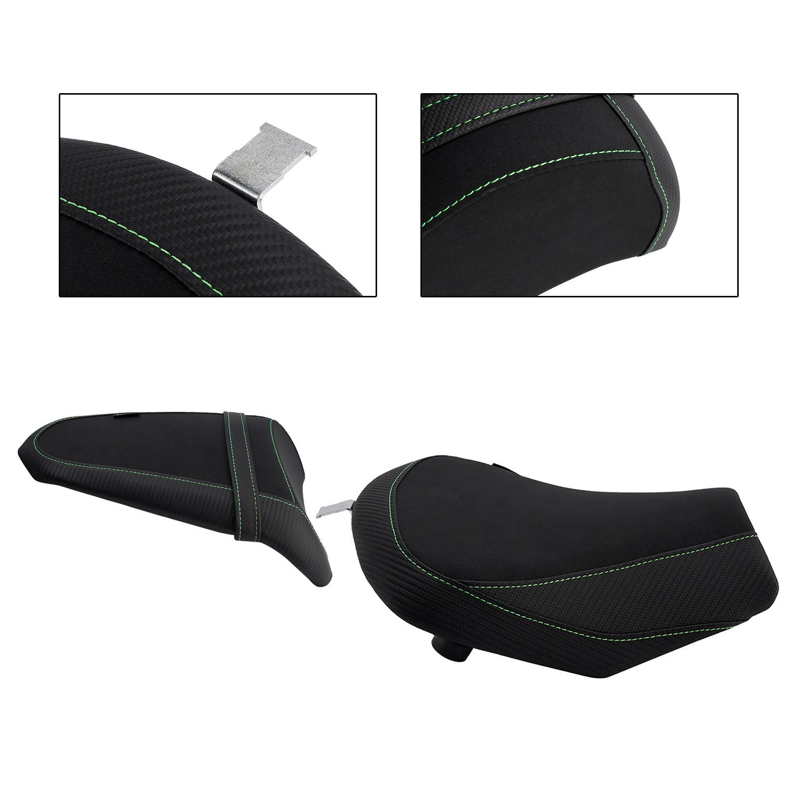 2017-2025 Kawasaki Ninja 650 Z650-coureur&PPassagiersstoel achterkussen groen