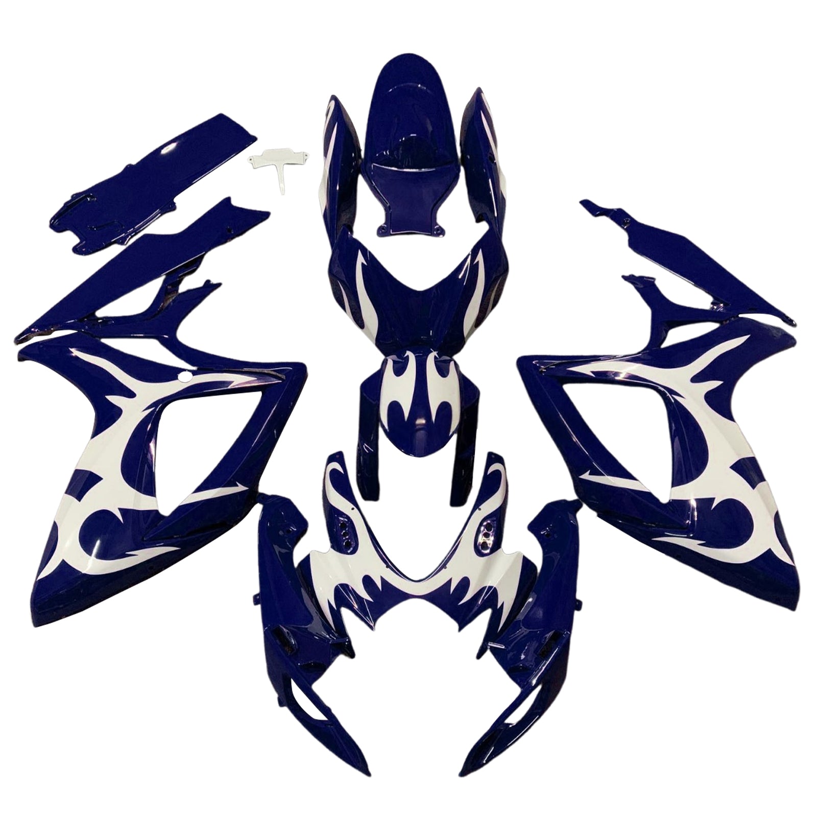 Amotopart 2006-2007 Suzuki GSXR 600/750 Glossy Blue White Fairing Kit