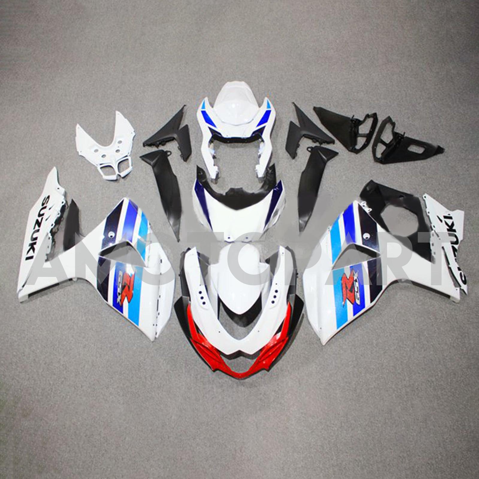 Amotopart 2009-2016 K9 GSXR1000 Suzuki Blue&Red Fairing Kit