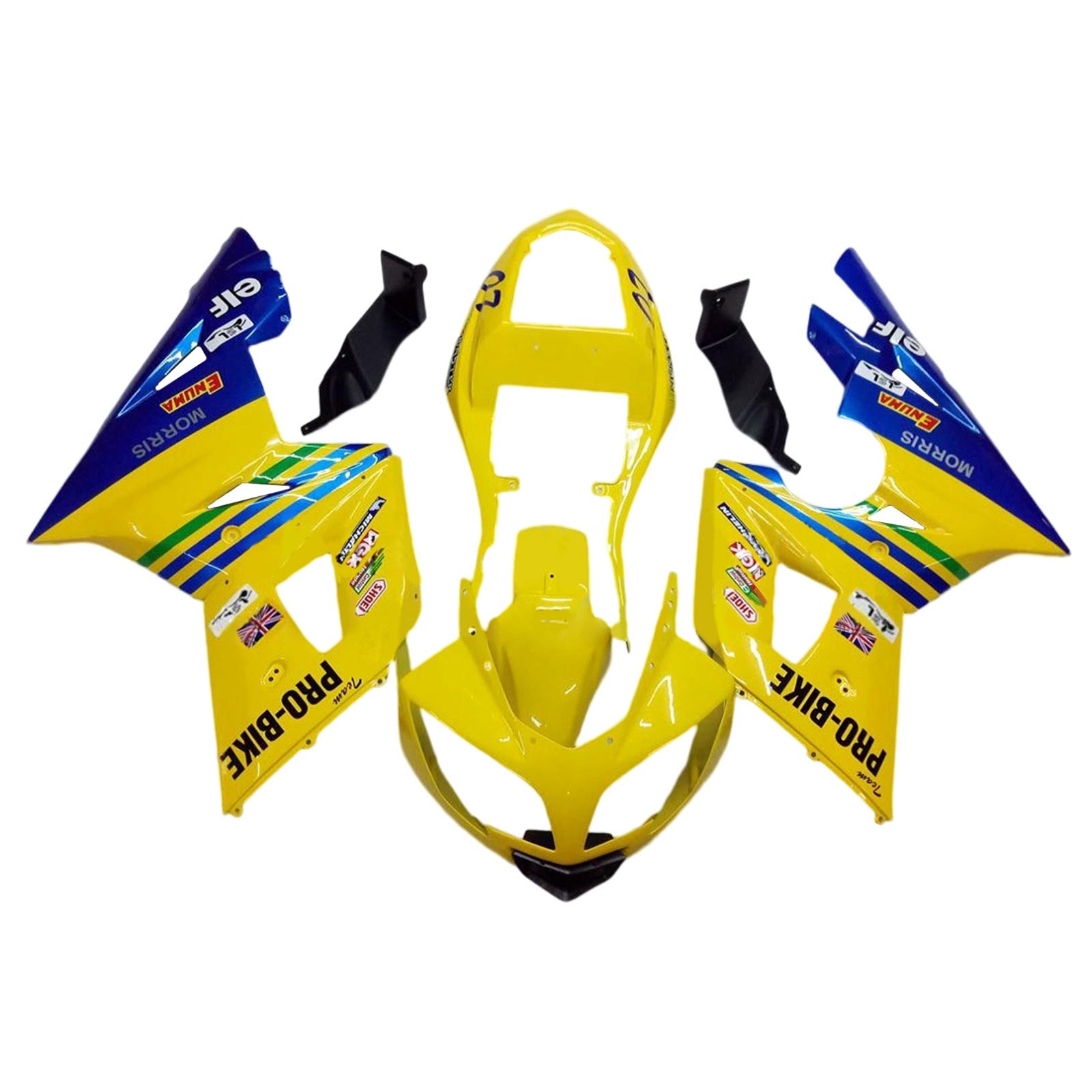 Amotopart 2002-2005 Triumph Daytona 600 650 Blue&Yellow Fairing Kit