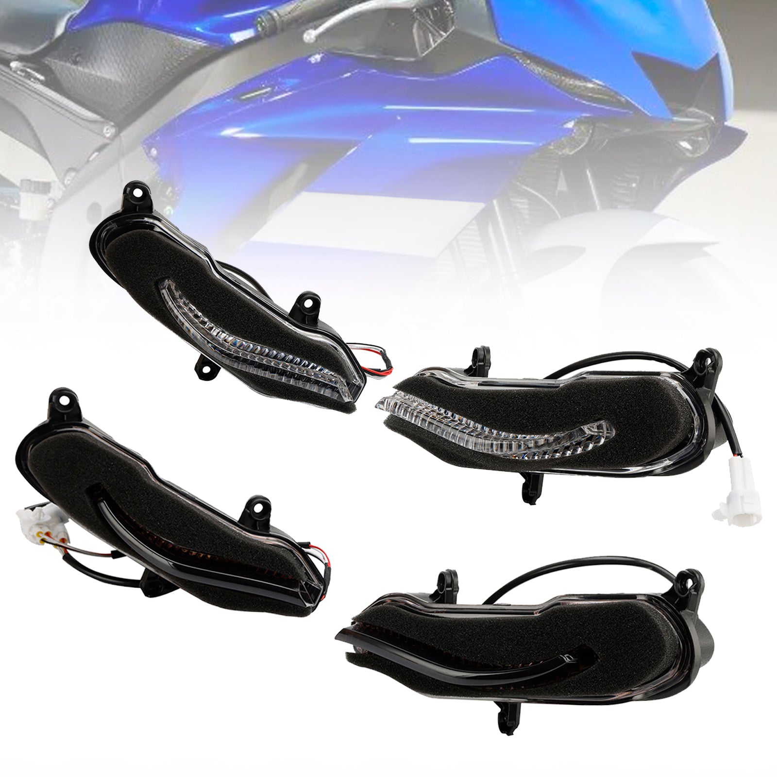 Frontscheinwerfer-Gitter-Scheinwerfer-LED-Schutz für Yamaha YZF-R6 YZF R6 2017, rauchfarben