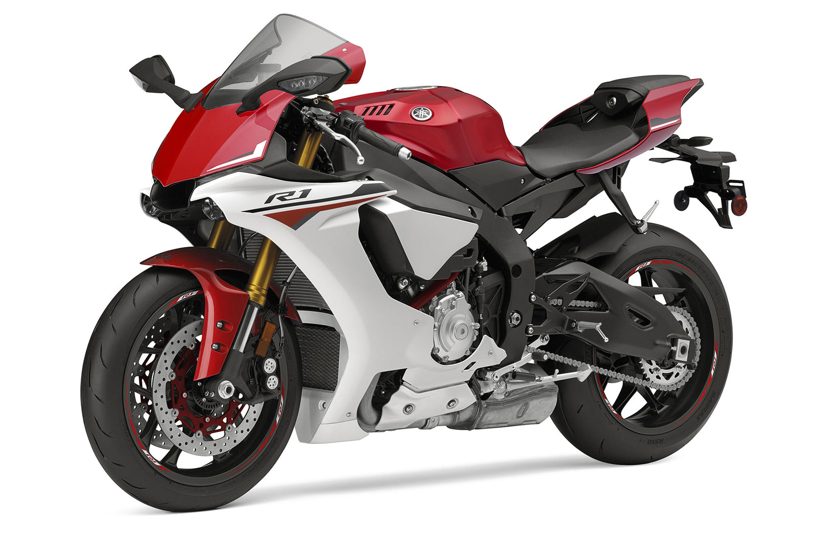 Amotopart 2015-2019 Yamaha YZF 1000 R1 Red White Fairing Kit