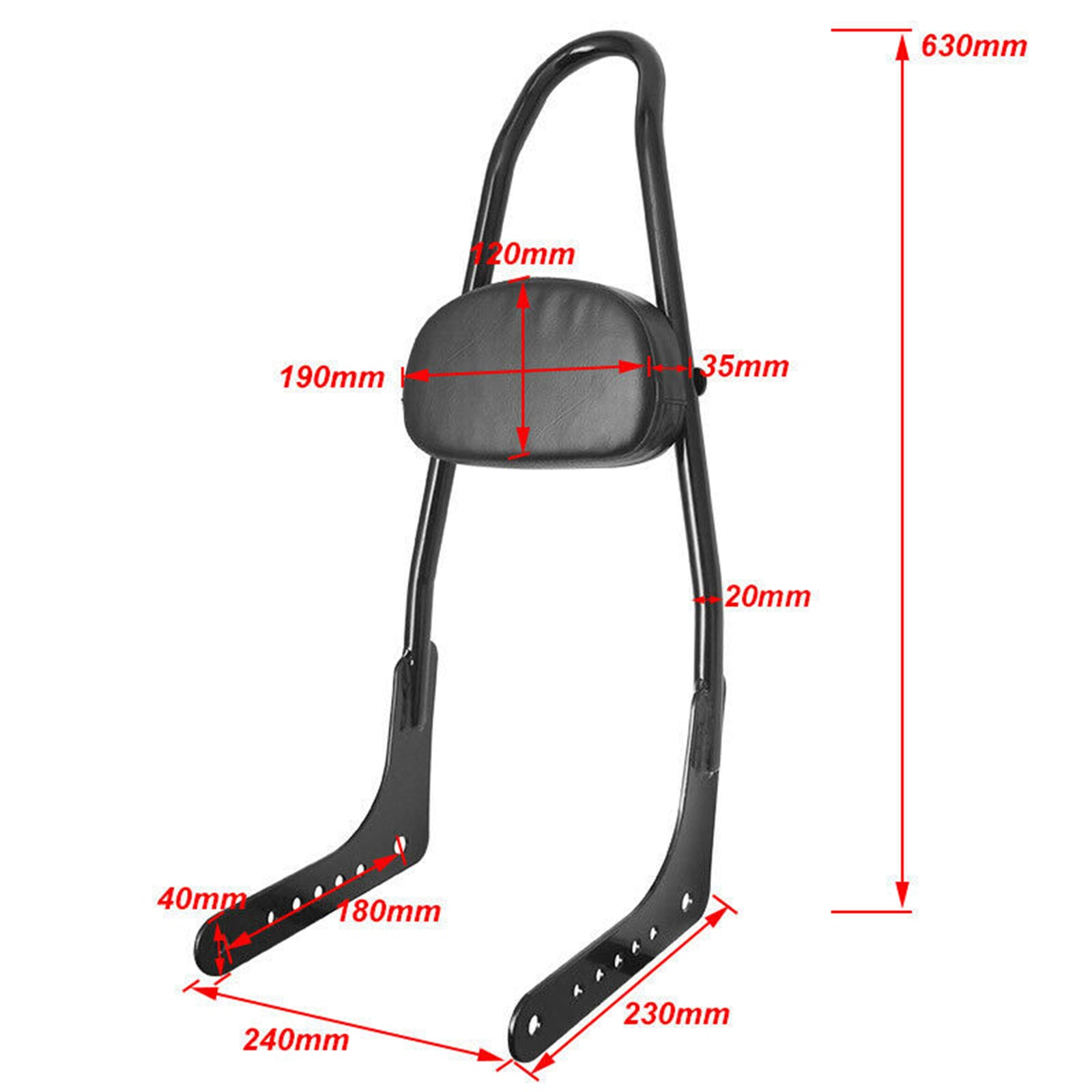 2018-2021 Harley Softail Deluxe FLDE Sissy Bar Backrest Pad Heritage Classic FLHC Motorcycle Sissy Bar Backrest Slim FLSL Detachable Sissy Bar Backrest Pad