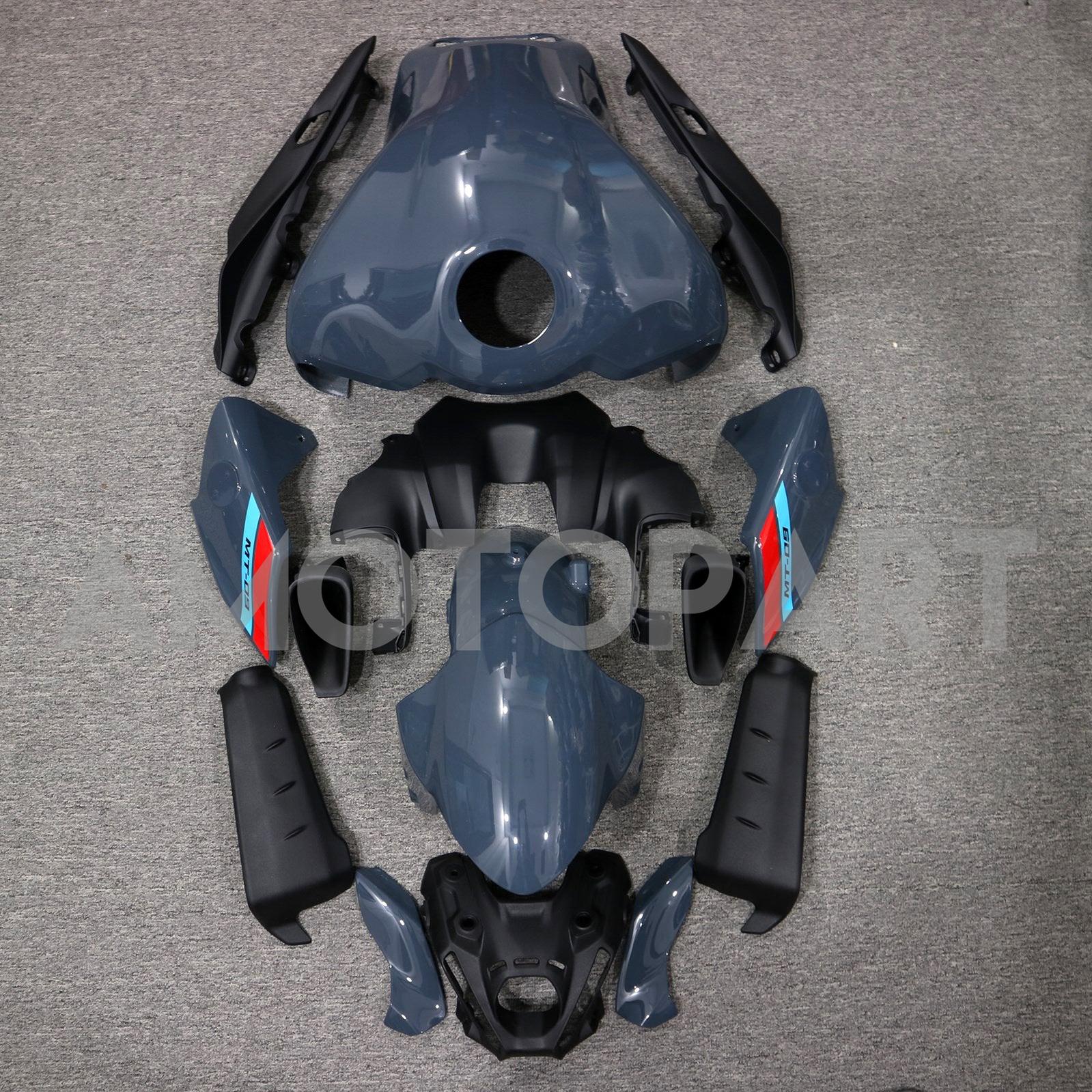 Amotopart 2021-2024 Yamaha MT-09 Black Dark Gray Fairing Kit