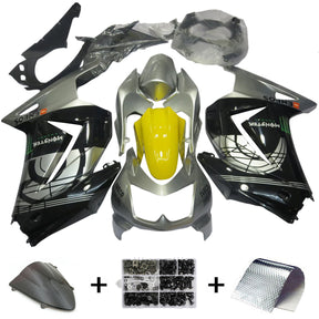 Amotopart 2008-2012 Kawasaki EX250 Ninja250R Black Gray Silver Yellow Fairing Kit