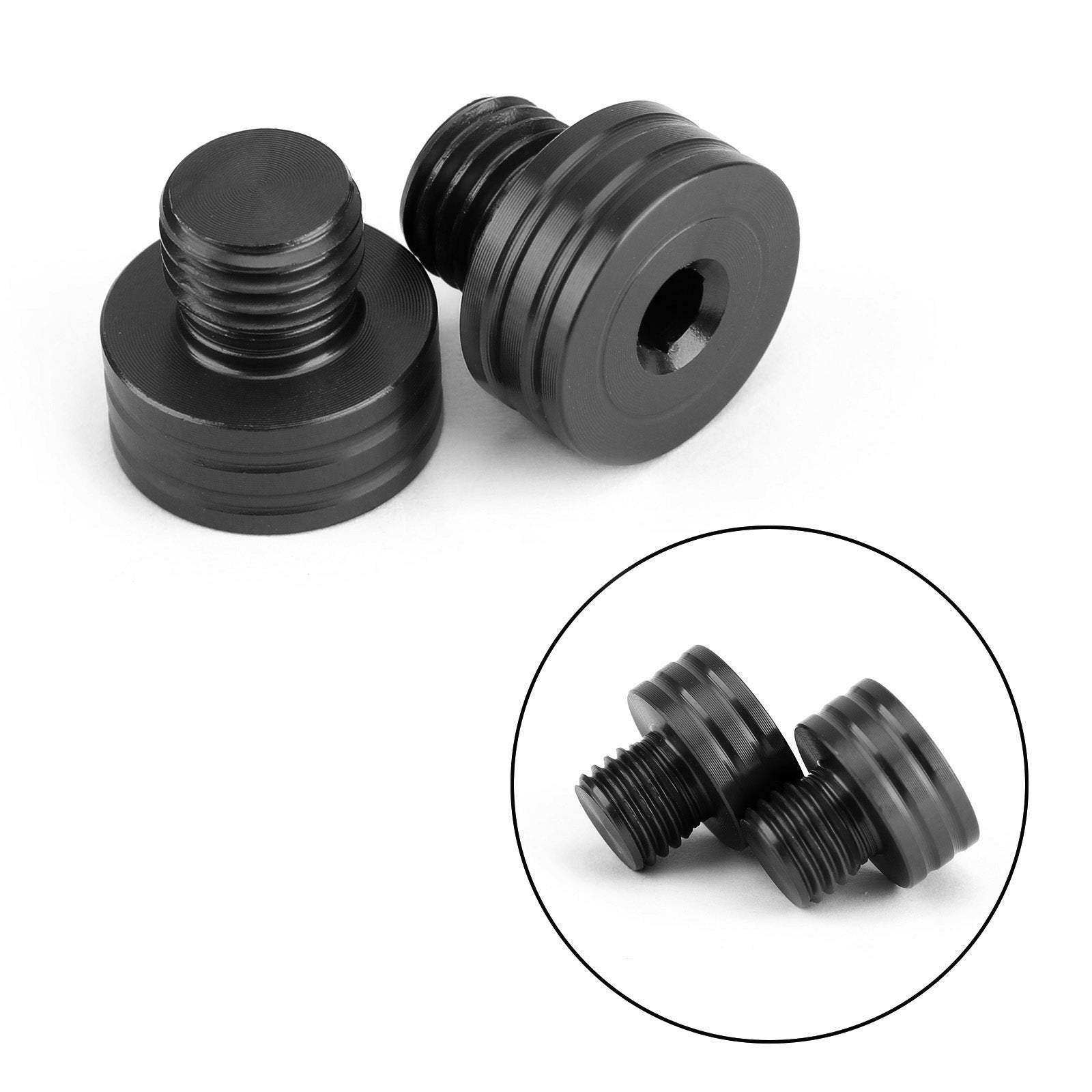 M10x1.25mm Mirror Hole Plugs Black for Yamaha MT-09 Tracer 700 NMAX150 TMAX530