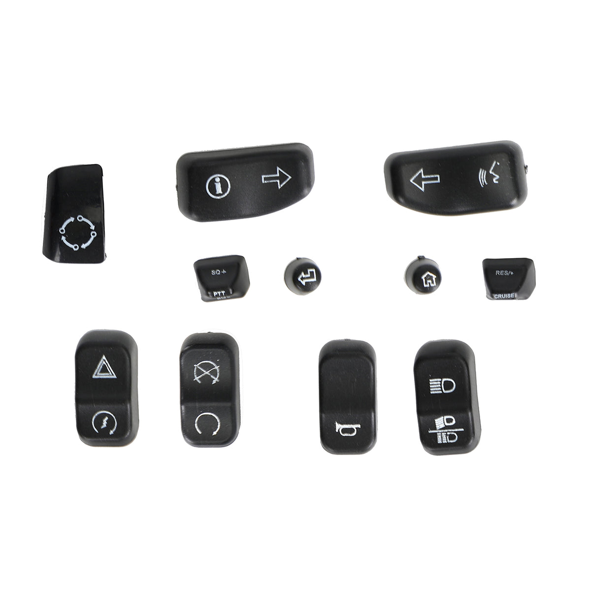 11Pcs Hand Control Switch Button Covers Fits For Glide Road King Models 14-19