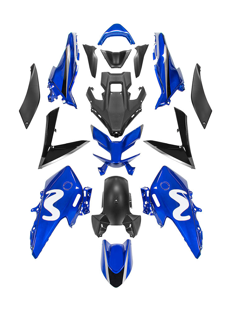 Amotopart 2023-2024 Yamaha T-MAX 560 Blau-Schwarz-Verkleidungssatz