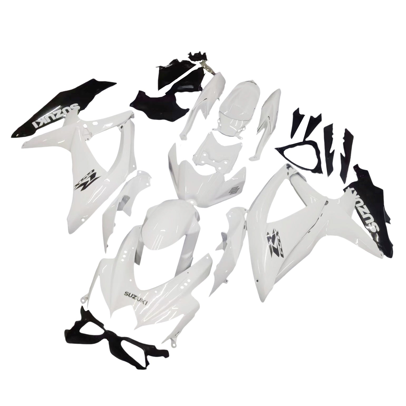 Amotopart 2008-2009 Suzuki GSXR 600/750 White Fairing Kit