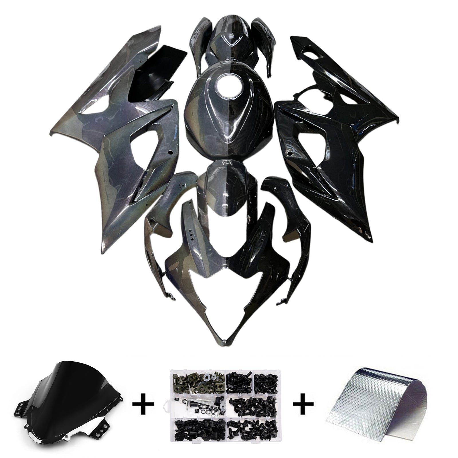 Amotopart 2005-2006 Suzuki GSXR1000 Black Fairing Kit