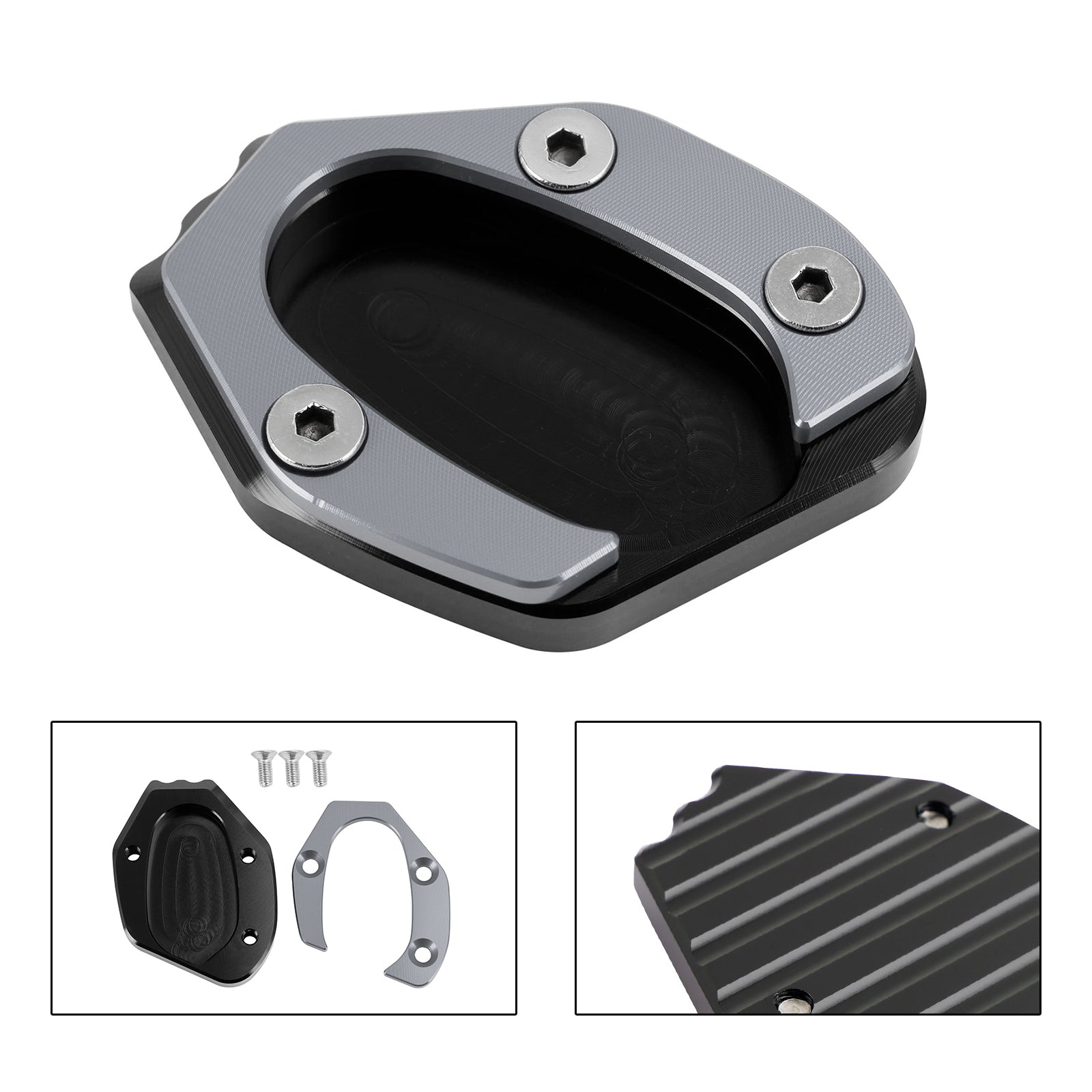 19-21 velocidades Twin 1200 y 16-19 Thruxton 1200/R Kickstand Ampliar placa almohadilla