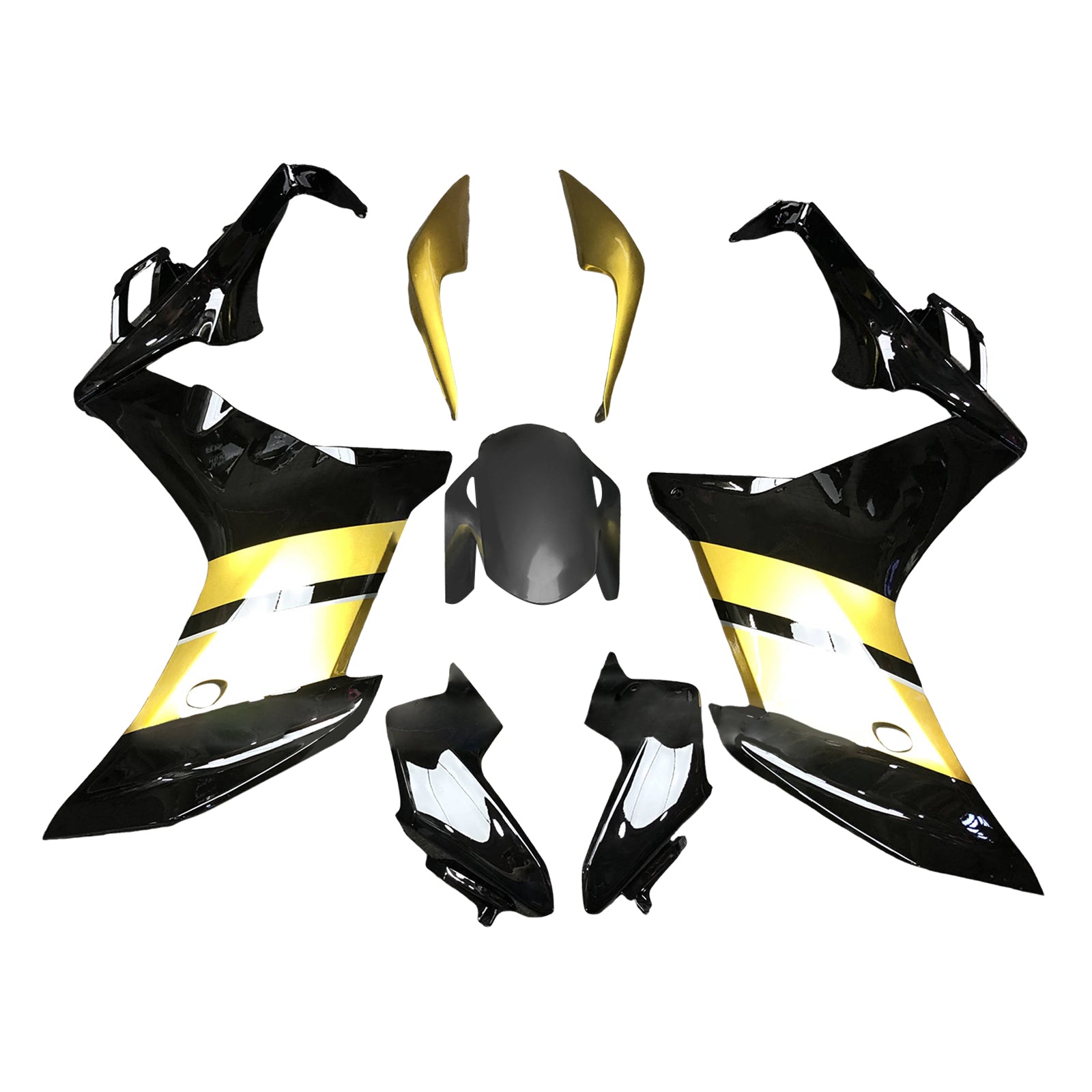 Amotopart 2011-2013 Honda CBR600F Black Gold Fairing Kit