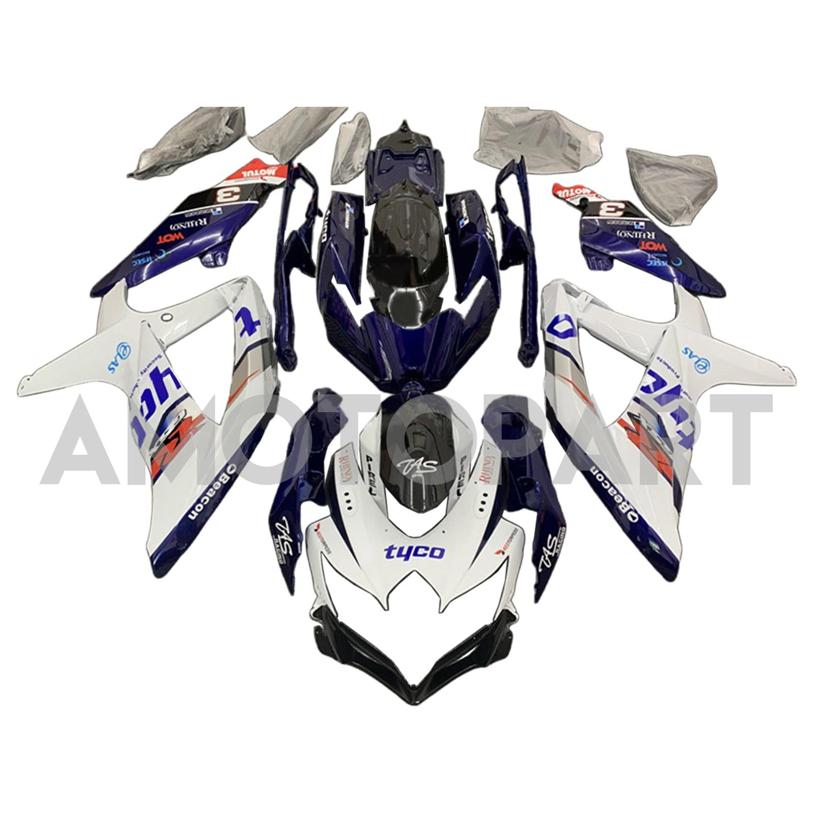 Amotopart 2008-2010 Suzuki GSXR 600/750 Collection de kit de carénage