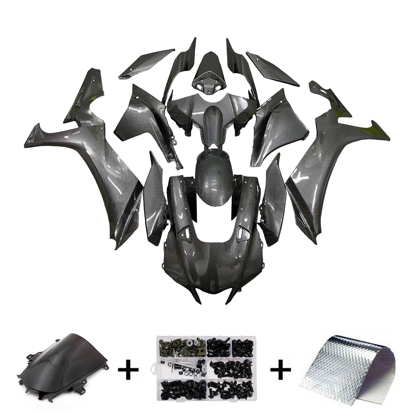 Amotopart 2020-2025 Yamaha YZF-R1 Carbon Fiber Fairing Kit