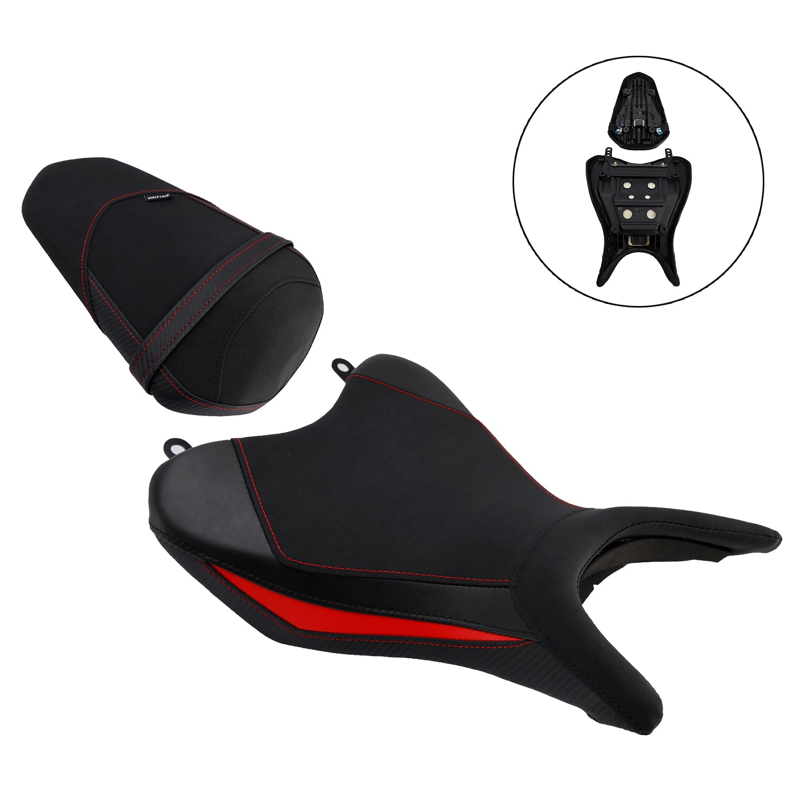 25 Yamaha Yzf-R3 Mt-03 Lower Front W/ Rear Seat Driver Pillion Red