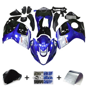 Amotopart 2008-2020 GSX1300R Hayabusa Suzuki Blue&White Fairing Kit