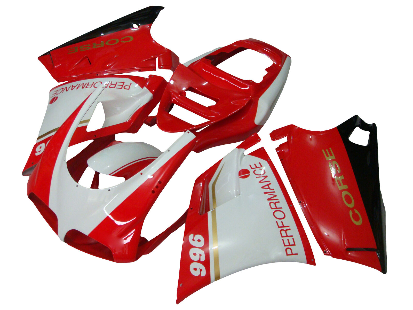Amotopart 1996-2002 Ducati 748/916/996/998 Red Black White Fairing Kit