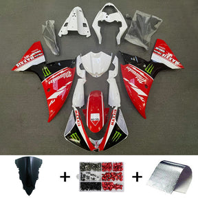 Amotopart 2009-2011 Yamaha YZF 1000 R1 Red&White with Graphics Fairing Kit