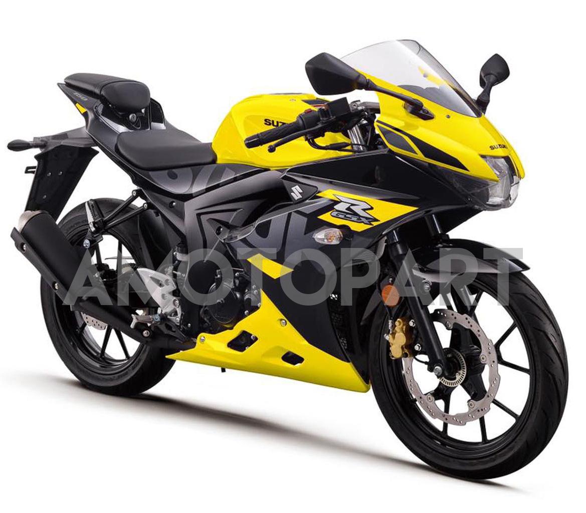 Amotopart 17–24 Suzuki GSX-R125 Schwarz Gelb Verkleidungsset (nur für die US-Version geeignet)