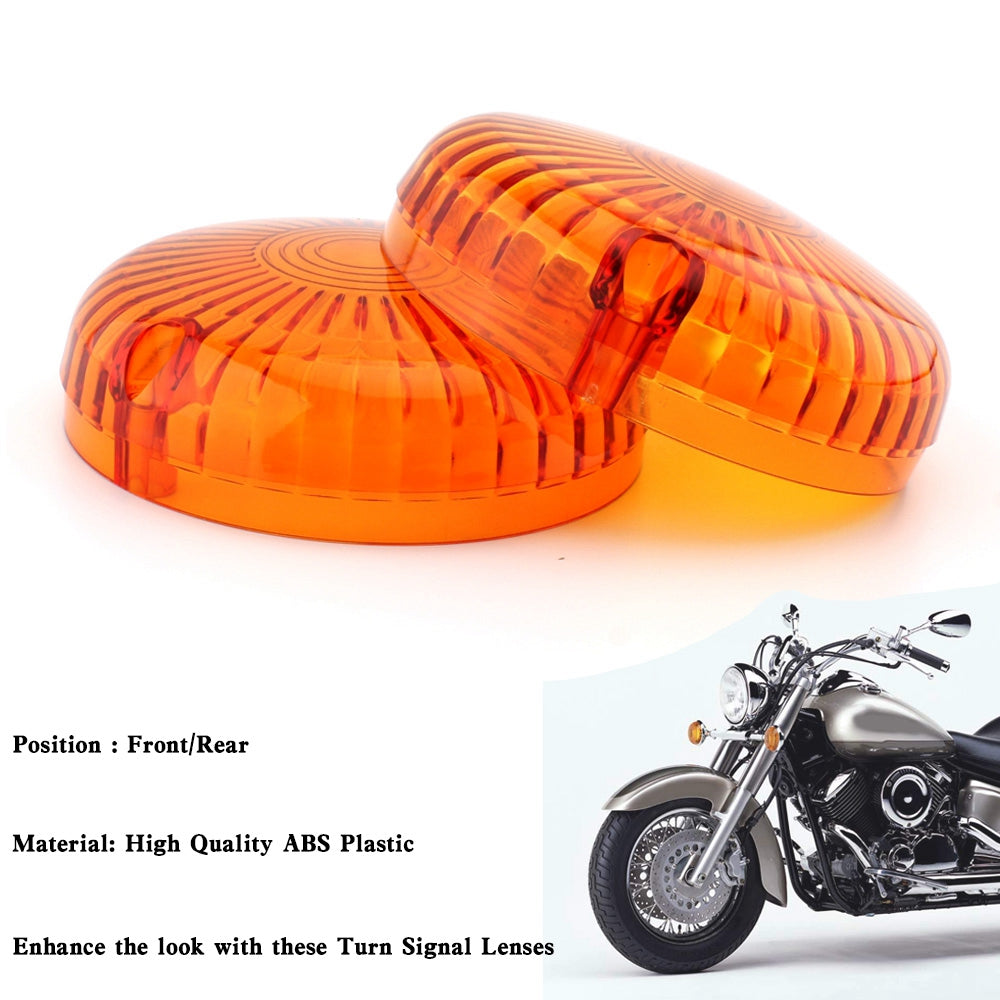 Turn Signal Light Lens Cover For Yamaha V Star 650 1100 Vmax 1200/1700