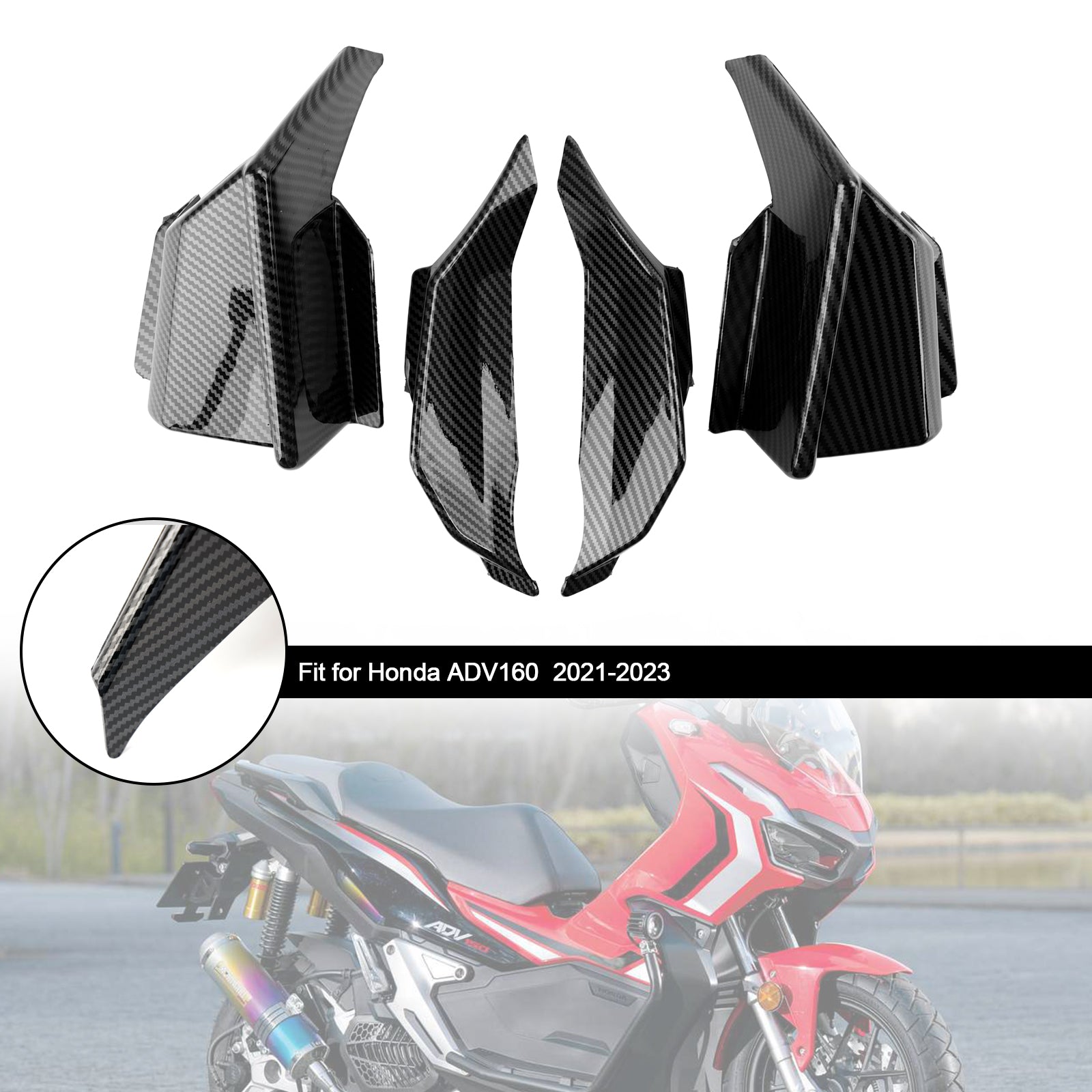 Fairing Side Wing Cover Fin Spoiler Trim For Honda ADV 160 2021-2023