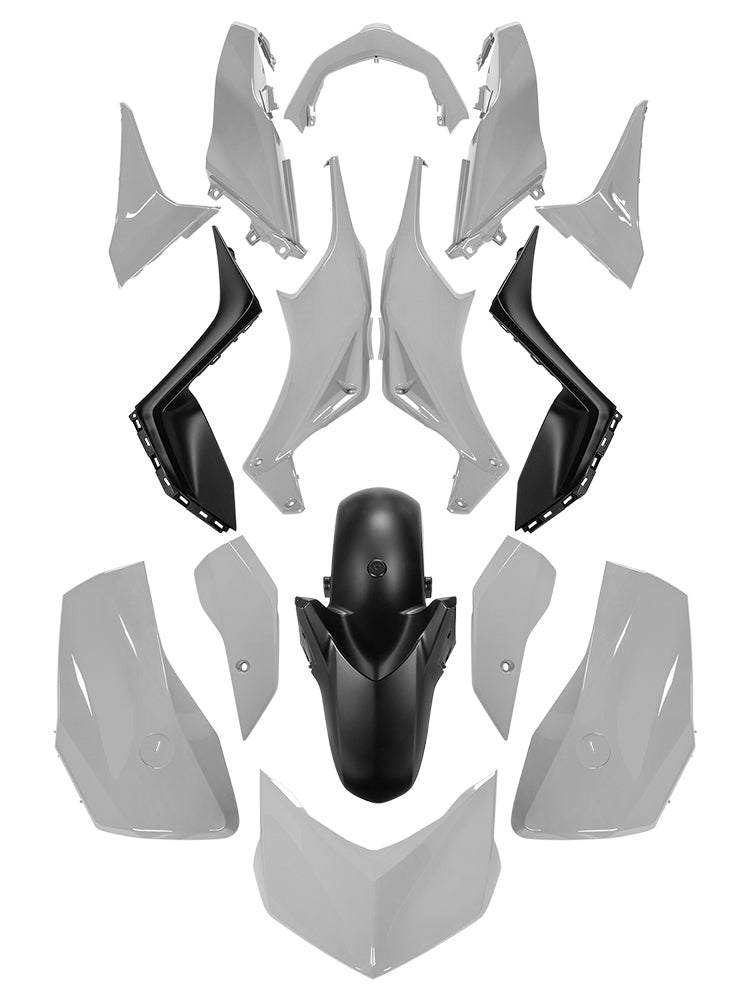 Amotopart 2023-2024 Yamaha X-MAX 300 White Black Fairing Kit