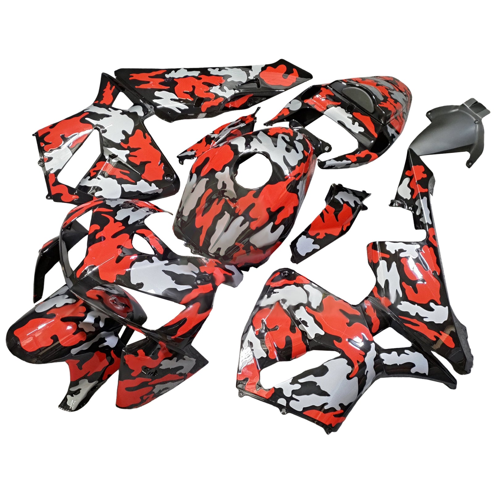 Amotopart 2005-2006 HONDA CBR600RR Kit carenatura grigio rosso nero