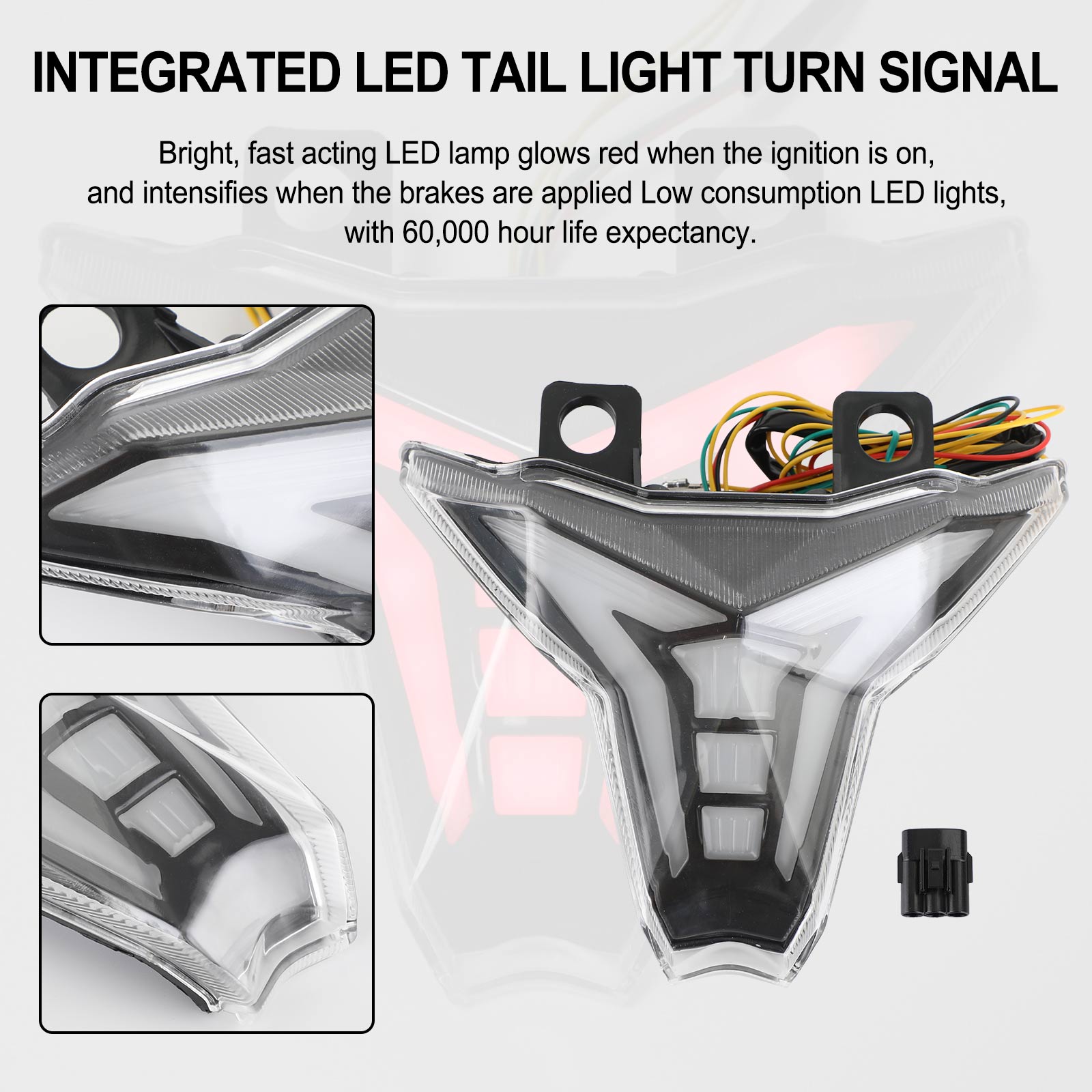 19-22 Kawasaki Ninja ZX-6R Integrated Tail Light Turn Signal