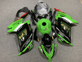 Amotopart Kit carena Kawasaki EX300/Ninja300 2013-2023 Verde e Nero Style2