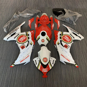 Amotopart 2013-2024 Kit carena Kawasaki EX300/Ninja300 rosso e bianco